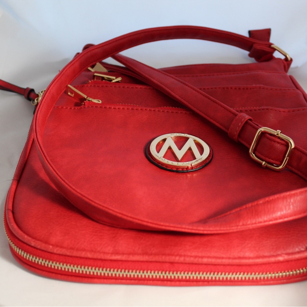 MICHAEL Michael Kors Red Crossbody Bag with Gold Accents